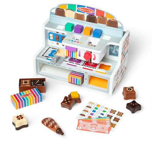 Melissa & Doug Schokoladenfabrik-Spielset aus Holz, Spielzeug-Süßigkeitenmaschine für Jungen und Mädchen - FSC zertifizierte