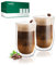twoant Double Walled Coffee Glasses Mugs 2 x 350ml Cappuccino Latte Macchiato Tea Cups Borosilicate Heat Resistant Glass Cup Drinking Glasses Coffee Cup