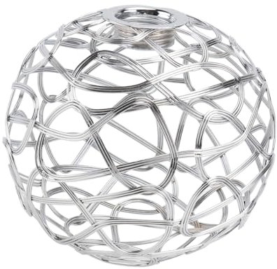 Hemobllo Pcs Hollow Silver Wire Detail Lampshade Metal Iron Ceiling Lampshade for Living Room