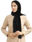 DAMILY Hijab Kopftuch für Damen Lang Muslim Hijab Frauen 180 * 70cm Muslim Turban Hut mit Pailletten Islamische Kopftücher für Muslimische Ramadan (Schwarze Stickerei)