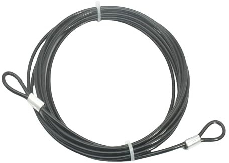 Bytiyar Candado de cable de seguridad de acero inoxidable de 4 mm para viajes al aire libre, cable de seguridad trenzado recubierto de acero para equipaje, cable de seguridad, doble bucle, ligero