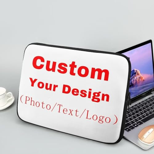 Chririnla Custodia protettiva per computer portatile Personalizzare Deign borsa per laptop Aggiungi immagine, testo, logo, cartella aziendale da 15 pollici