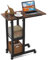 nwixbqoqn Beistelltisch mit 4 Rollen Laptoptisch, 60x30 cm, Computertisch Schreibtisch Höhenverstellbar 65-90 cm für Schlafzimmer, Büro, Sofa, Holz