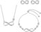 XIWCAFC Schmuckset für Damen Silber 5A Zirconia Anhänger Halskette Ohrringe Armband Sets Infinity Symbol Ohrstecker Halsketten Brautschmuck für Braut Geschenke Frauen (Silber)
