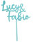 Personalisierter Cake Topper aus Acryl mit Wunschname in Wunschfarbe zweizeilig