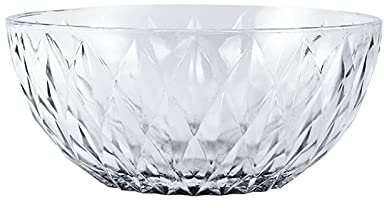Coupe à fruits en verre, Bol à fruits en verre, bols en verre Bol en verre transparent domestique de plats à salade de fruits Réseau Dortoir Bol de riz rouge de nouilles instantanées Résistance aux bo