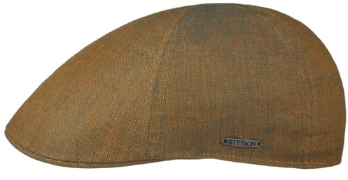 Stetson Texas Descott Schirmmütze Fischgrat UV Schutz 40 Made in EU Herren Frühling Sommer braun 57 cm