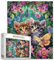 1000 Stück Puzzles für Erwachsene Tier Zwei Katzen Malerei Jigsaw Puzzle Tropische Blumen Puzzles für anspruchsvolle Familie Aktivität Spiel Wildlife Paar Kunst DIY Puzzle Wanddekoration Geschenke