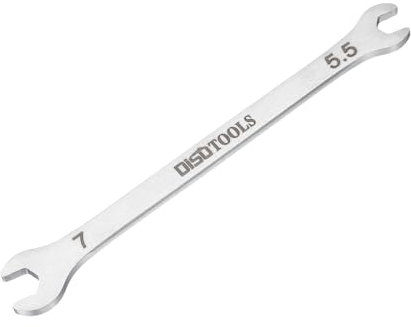 sourcing map Thin Open End Wrench 5.5mm x 7mm Metric Sandblasting Plated 3cr13 Stainless Steel, Double Ended Slim Spanner for Household Maintenance and General Repairs