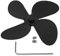 HOMOCONO 1 Satz Lüfterblätter Für Kamine Gaskaminscheite Schornsteinabzugsgebläse Kleine Lüfterblätter Kleiner Deckenventilator Aluminium-lüfter Fan-requisite Black Aluminiumlegierung