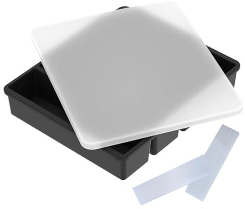 Genérico Bandejas largas para cubitos de hielo, bandejas para moldes para cubitos de hielo para congelador, molde para cubitos de hielo de fácil liberación para enfriar whisky, hacer hielo, chocolate,