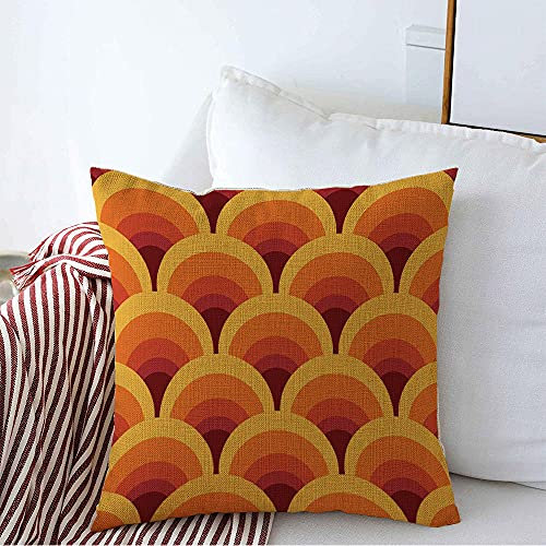 Retro Pillow Cases Geometrisches Vintage 70Er Jahre Repeat Parkett Wurfkissen Hüllen Lustige Kissenbezüge Für Zuhause 45X45Cm Dekorative Kissenbezüge Für Balkon Büro Innenbereich