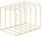 Courtieyeardceastea Porte-revues, journaux, organiseur de fichiers de bureau pour magazine, livre, décoration, doré