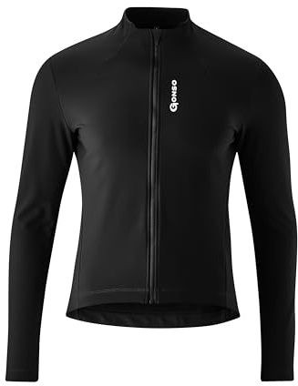 Gonso Sitivo Trikot Therm M, Herren Thermo-Fahrradtrikot, Thermotrikot | Wärmeisolierender Oberstoff, 3-teilige Steck-Rückentasche, Enganliegende Passform, Perfekt für den Winter