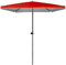 WATAOW Parasol De Jardin Carré 200 Cm X 200 Cm, Portable, Protection UV, Imperméable, Hauteur Réglable, pour Plage, Piscine(Red)
