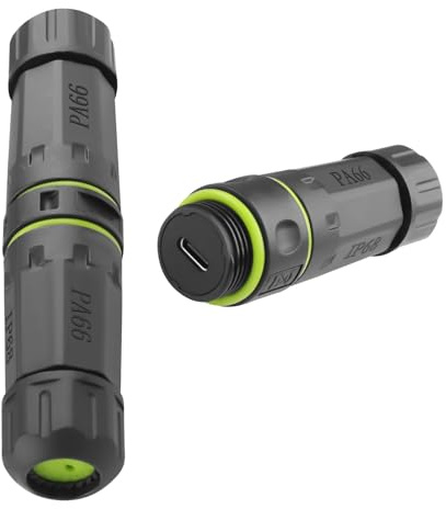 QIANRENON 10Gbps USB C Sealed Waterproof Data Connector Coupler USB3.1 Type C Female to Female Outdoor Adapter Extender IP68 Protection 20V5A Charging M20, for USB C Connection Extension