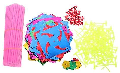 Kisangel 40stücke Regenbogen Windräder Aus Kunststoff Windmühlen Spielzeug Für Junge Mädchen Garten Decor Party Geschenke