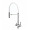 XJTNLB Miscelatore Cucina 3 Vie Acciaio Inox Spazzolato+Bianco Rubinetto Tre Vie con Doccetta Estraibile Miscelatore Cucina con Doccetta Estraibile