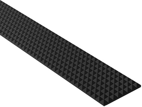 Profilo per Gradini In Gomma Antiscivolo da 100cm, Protezione Autoadesiva per Bordi Scale, Profilo di Sicurezza per Scale in Legno, Metallo, Piastrelle, Interni Ed Esterni.(Black,Width:10cm/4in)
