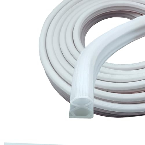 Nastro sigillante autoadesivo bianco 10 mm x 12 mm per porte e finestre, guarnizione in gomma/anti-collisione/insonorizzante/impermeabile/10 m