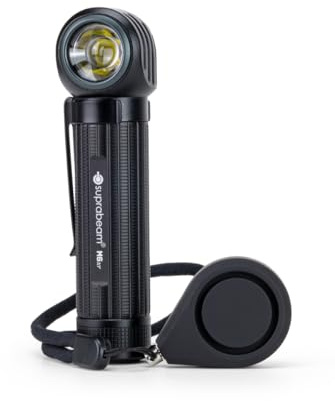 Suprabeam M6xr BodyGuard - Sicherheits-Taschenlampe zur Selbstverteidigung mit Stroboskop & 120 dB Alarm, 2000 Lumen LED Lampe für Schutz & Geborgenheit, wiederaufladbar, inkl. Geschenkverpackung