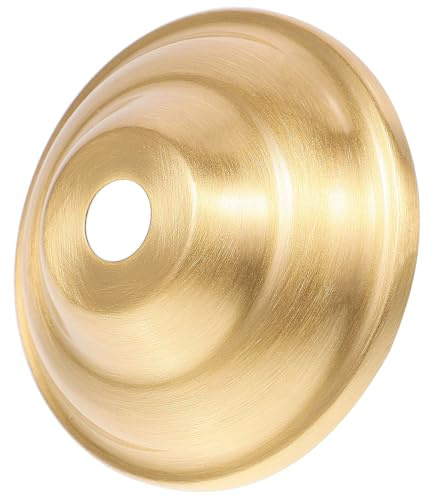 Lampenfuß Lampenbecher aus Messing für Deckenleuchten Flach Rund | Goldfarbene Endkappe mit Halbgeschlossenem Design, Unterstützt Gebündelte Lichtabgabe und Langlebige Verwendung