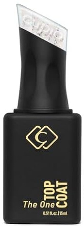 Top Coat Rainbow Glow Cupio The One 15 ml – transparenter Glitzer-Topcoat für Gel & Semi-Permanent, langanhaltender Hochglanz, UV/LED härtend, Salonqualität
