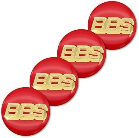 ABCZMG 4 Stück Radnabenkappen Aufkleber für BBS 70mm, Radnabenabdeckung-Logo Radnabendeckel Nabenkappen Abzeichen Sticker mit Logo,B