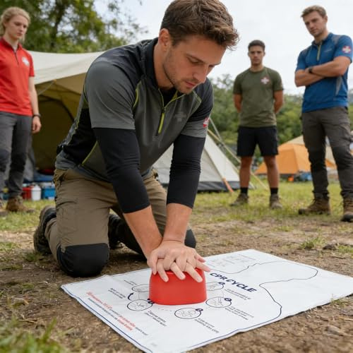 CPR Modèle d'entraînement en forme de cœur – Entraîneur HLW pour massage de la pression cardiaque – Simulateur de réanimation manuel uniquement – Premiers secours pour enseignants, soignants et