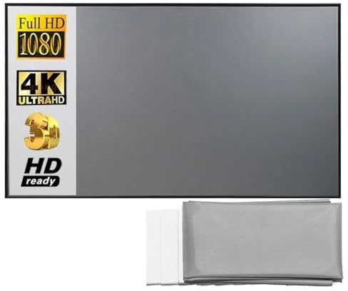 Proyector Simple Pantalla Anti-luz Cortina Tela Reflectante para Cine en casa(84inch)