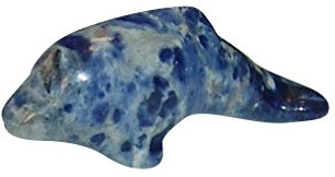 Janni-Shop-Figuren Sodalith Delfin ca. 40 x 12,5 mm Edelstein, Glücksbringer