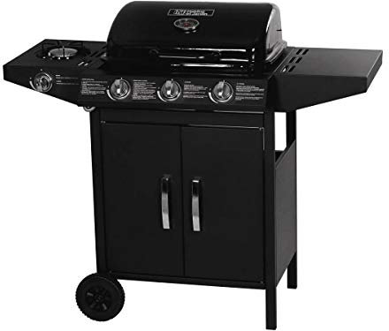 Habitat et Jardin Barbacoa a Gas Festa 4-4 quemadores (1 Lateral) - 10.5kW - Negro