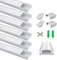 LightingWill LED Aluminum Profile, LED Aluminum Channel 6-Pack 3.3ft/1Meter Silver U-Shape LED Diffuser with Milky White Cover, End Caps and Mounting Clips Aluminum Extrusion for LED Strip Lights U02