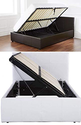 KOSY KOALA Ottoman Storage Bed Side Lift Opening white Colour (White, 3FT SINGLE)
