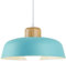HJXDtech Moderner Minimalismus Pendelleuchte, E27 Holz Lampenfassung, 30cm Blau Metall Lampenschirm, Höhenverstellbar LED Hängelampe für Küche Schlafzimmer Esstisch