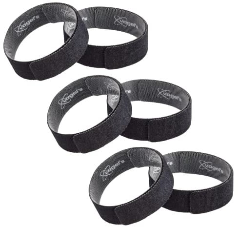 Vogel's TVA 6201 Kabelbinder (6 Bänder), Sechs Kabelbindern mit Einer Länge von 30 cm und Einer Breite von 2 cm, Bis zu 10 Kabel, Schwarz