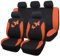 Flying Banner Autositzbezüge aus atmungsaktivem Netzstoff, buntes Schmetterlings-Offset-Druckmuster, Airbag-kompatibel, vollständiges Set, Orange