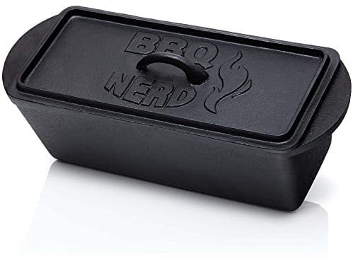 BBQ-Nerd© Petit moule à pain en fonte 3 l avec couvercle | Moule pour four, barbecue, feu | Pot à pain Dutch Oven pour rôtir haché fromage à viande pain