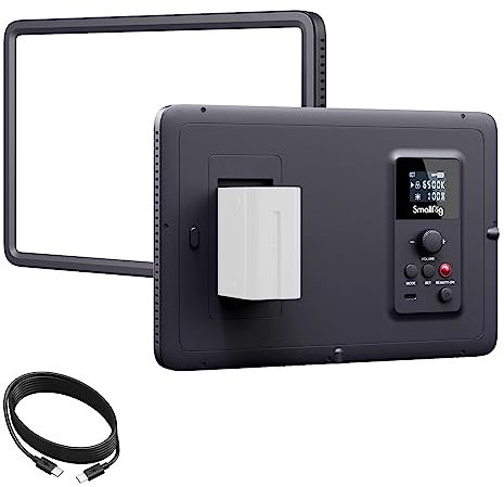 SMALLRIG P200 Led Video Light Panel, 10 Key Light 2500-6500K, 98+ CRI, 192 Led Beads 2000 Lux, für Beauty Blogger, Live Streaming, Home Studio, Zoom Meeting, Videokonferenzen - 4066