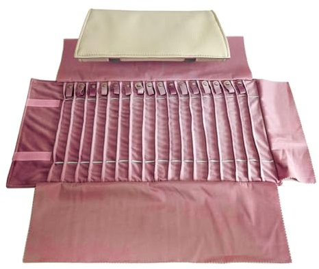 Borsa a Rullo per Organizer per Gioielli, Rotolo Pieghevole per Gioielliere Grande Capacità e Pratico Portatile,per Più Collane, Braccialetti