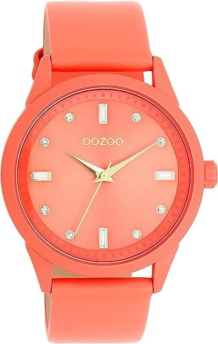 Oozoo Timepieces Damen Uhr | Armbanduhr Damen mit Lederarmband | Hochwertige Uhr für Frauen | Edle Analog Damenuhr in rund C11285