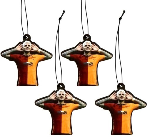 4 Stück Auto Lufterfrischer,Fussball Duftbaum Auto,Rückspiegel Auto Lufterfrischer,Duftanhänger Auto,Auto Rückspiegel Hängend,Hanging Anhänger,Räucherstäbchen für Männer Frauen Geschenk