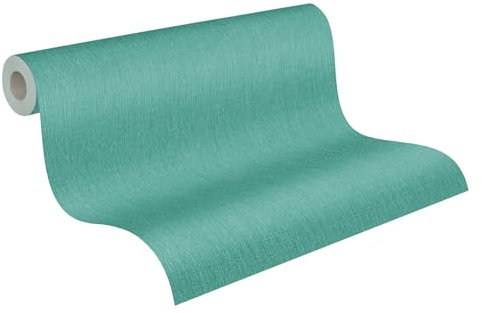 A.S. Création Vliestapete - Uni Tapete 396523 in Grün - einfarbige Wandtapete für verschiedene Räume 10,05 m x 0,53 m