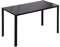 HOMCOM Esstisch Küchentisch für 4 Personen, Esszimmertisch, Wohnzimmertisch mit Tischplatte aus Hartglas, für Küche, Esszimmer, Metall, Schwarz, 120 x 60 x 75 cm