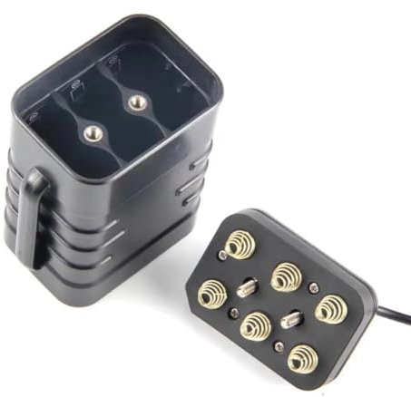 Boîtier à piles 12 V 6 x 18650, lumière LED, support de batterie avec câble, USB/DC, double interface, boîtier de batterie étanche, installation facile