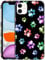 GlamCase for iPhone 11, iPhone 11 Case - Dog Cat Paw Watercolour Print Design Printed Slim Fit Cute Plastic Hard Snap on Protective Designer Back Phone Case/Cover for iPhone 11.