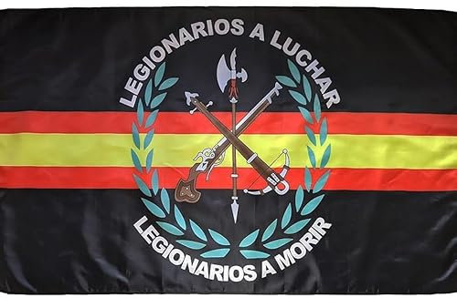 Bandera Legión- Legionarios a luchar | Bandera de tela grande tamaño: 90x150 cm