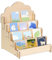 BlyeMichdi Espositore per Biglietti d'Auguri in Legno, 4 Livelli, 30x26.5x35cm