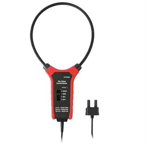 MMKBLRDI Pinza amperimétrica Flexible UT-CS09D de 3000 A CA, Sensor de Pinza Flexible, amperímetro, medidor de frecuencia