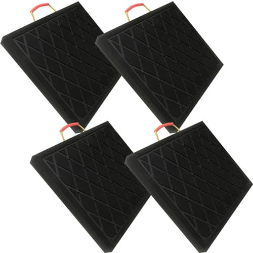 WJFTODAY Pad für Wagenheber/Laster, quadratisches Auslegerpad, 27 23 19 15 11 Zoll breitelisierungsbeine von Wohnmobilen, Kräne, Abschleppwagen, Abschleppwagen (Farbe: 4 Stück, Größe: 50 x 50 x 10 cm